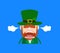 Cute Leprechaun Cartoon - Screaming in Aggression