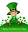 Cute leprechaun St. Patrick`s Day Vector illustration
