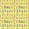 Cute letters seamless pattern