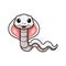 Cute leucistic cobra snake cartoon