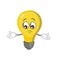 Cute light bulb character.cartoon vector illustration