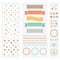 Cute light color design elements set