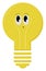 Cute lightbulb, illustration, vector