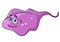 Cute lilac colored cartoon sting ray
