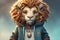 Cute Lion Athleisure: Digital Art with Expressive Details and Stylized 3D Rendering