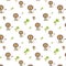 Cute lion cartoon pattern illustration. Print for notebook, fabrics, textiles and gift wrapping Baby Shower