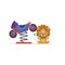 Cute Lion Character Crying Over Broken Motorcycle Vector Illustration