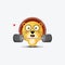 Cute lion gym fitness