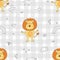 Cute lion Pattern print for kids