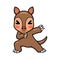 Cute little aardvark cartoon dancing