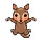 Cute little aardvark cartoon jumping