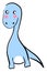 Cute little apatosaurus, illustration, vector