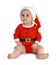 Cute little baby wearing festive Christmas costume