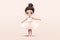cute little ballerina in pink dress AI generated