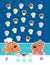 Cute little bears baking cupcakes - Winter theme game - How many