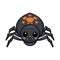 Cute little black spider cartoon