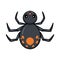 Cute little black spider cartoon