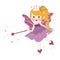 Cute little blonde fairy tale vector illustration