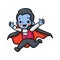 Cute little boy dracula cartoon running