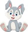 Cute little bunny cartoon sitting