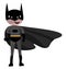 Cute little cartoon batman vector or color illustration
