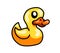 A Cute Little Cartoon Rubber Ducky