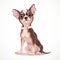 Cute little chihuahua dog wearing a collar vector illustration