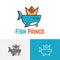 Cute Little Crown Fish Water Animal Logo Symbol