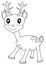 Cute little deer coloring page