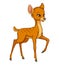 Cute little deer fawn funny cartoon vector