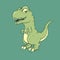 Cute little dinosaur raptor vector