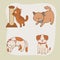 Cute little doggy and kitty mascots