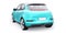 a cute little electric hatchback car. 3D illustration.