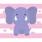 Cute little elephant kids t shirt design and poster