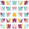 Cute Little Fairies rainbow pattern