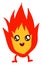 Cute little fire, illustration, vector