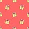 Cute little gift seamless pattern