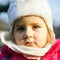 Cute little girl on child playground