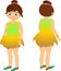 Cute little Girl full rig character vector artwork