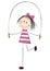Cute little girl with skipping rope