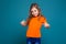 Cute little girl in tee shirt with brown hair