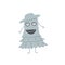 Cute little gray monster or ghost cartoon character