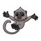 Cute little grey langur monkey cartoon jumping