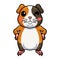 Cute little guinea pig cartoon standing