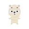 Cute little Halloween polar bear in a mummy costume. Cartoon animal character for kids t-shirts, nursery decoration