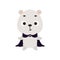 Cute little Halloween polar bear in a wizard costume. Cartoon animal character for kids t-shirts, nursery decoration