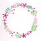 Cute, little handmade pink floral wreath