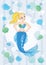 Cute little happy Princess Mermaid