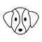 Cute little head dog mascot