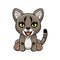 Cute little jungle cat cartoon